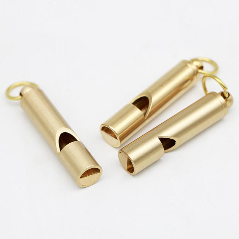 Brass Keychain Whistle