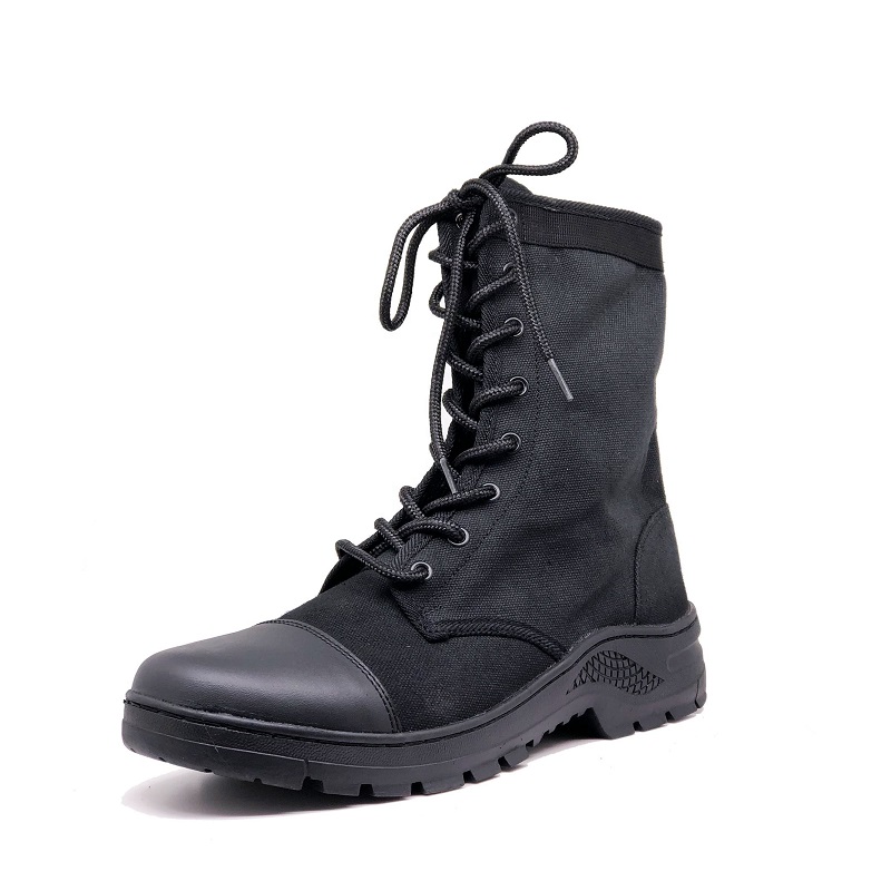 Wholesale Training Shoes Black Canvas Combat Men Tactical