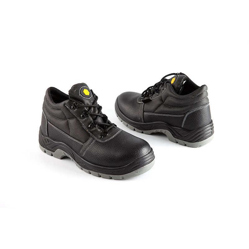 Embossed Leather Safety Shoes
