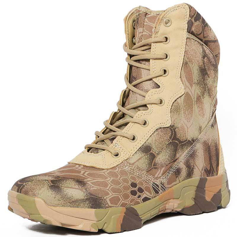 Factory supply Python Camouflage Men Tactical Boots